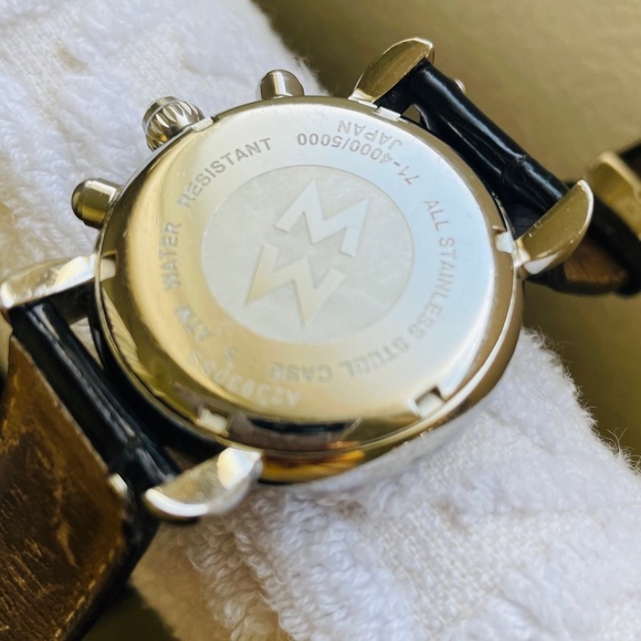 MICHELE Vintage Diamond CSX Chronograph Watch w/Original Wooden Box - Picture 3 of 14